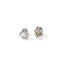 Diamond Heart earrings "SILVER"