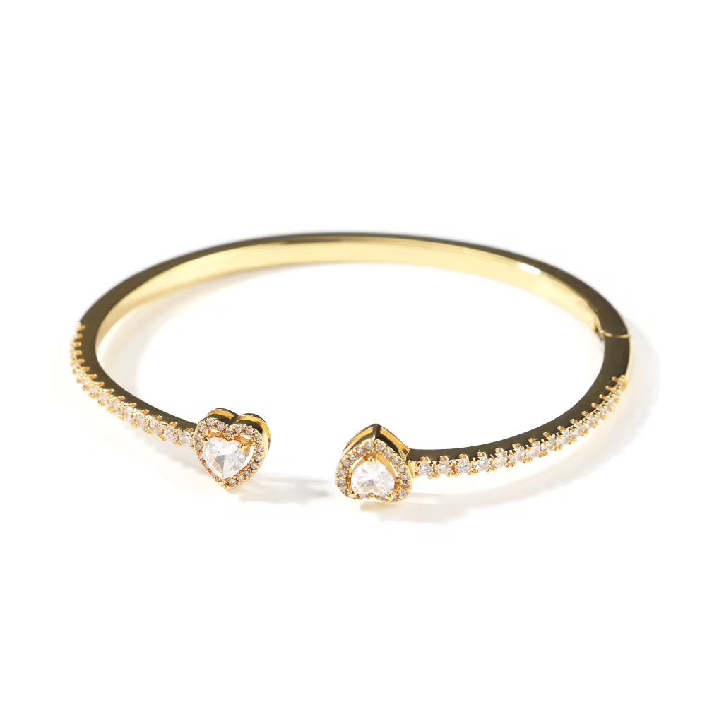 Love Cycle bangle bracelet "GOLD"