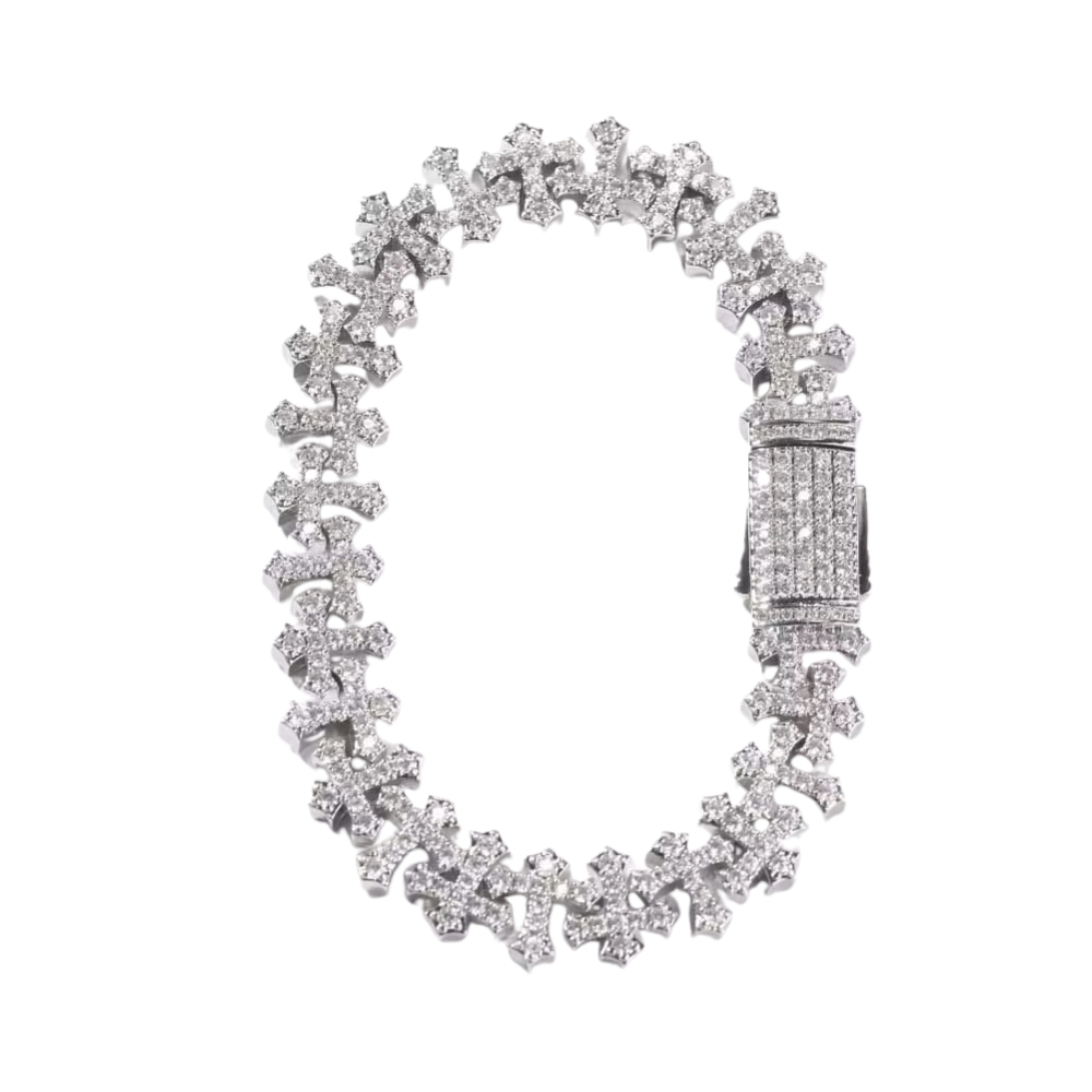 Cross me anklet "SILVER"